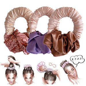 Sortador de cabelos sem calor adormecidos Rolaczinhos de cabeça preguiçosos Ferramentas de onda de fita de seda Scrunchies Barl Barl confortável para meninas DIY