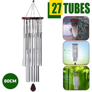 27 Tubes Wind Chimes Church Wind Bells Home Porch Balcony Outdoor Yard Garden Hanging Decorations Windchime Handmade Ornament 220407