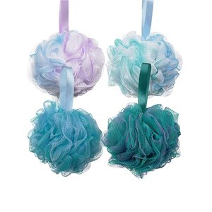 75g Big Size Maglia morbida Spugna da bagno Palline Spazzola per pulizia in nylon Soffio per doccia Detergente per il corpo Esfoliante Scrubber Palline Forniture per il bagno