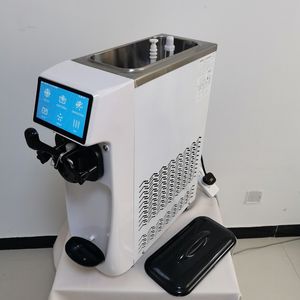 Máquina de sorvete de sorvete macia branca comercial Um sabor fabricante de cones doces Máquina de venda automática 1050W