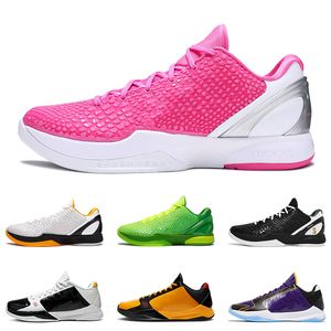 mamba 6 Basketball Shoes Think Pink Grinch White Del Sol Prelude Black Out Chaos outdoor mens sports trainer