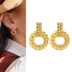 2022 Lyxörhängen Designers Högkvalitativ smycken Copper Stud Vintage Circle Round örhänge Bulk Gold Charms Charms Drop örhängen Hoop Ear For Women Accessoriess