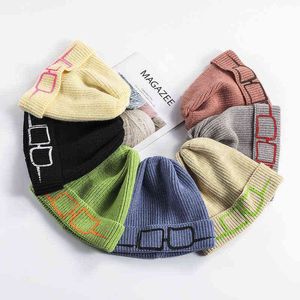 VISROVER 7 CORES COLORES COR SOLIDO COLA ACRILICO CHAPO DE INVERNO DE INVERNO DE AUTONO Mulher colorida unissex Hat Hat Skullies Gift Wholesale J220722