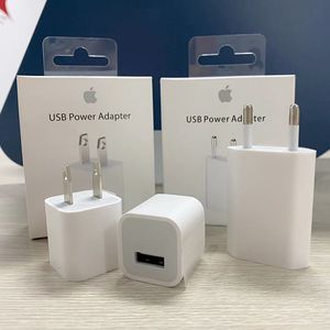 original 1:1 5W US EU plug USB Wall Charger for apple iPhone Charging Plug USB power adapter for iPhone 6 7 8 XS MAX 11 12 13