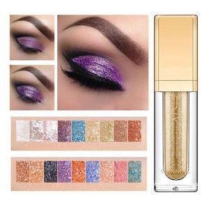 Lidschattenfarben, flüssiger Lidschatten, Eyeliner, Gel-Kombination, Glitzer, Highlight, kosmetischer Schimmer, glänzend, langlebig, metallischer Lidschatten