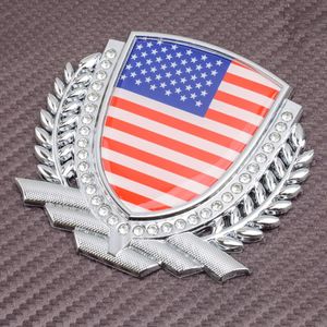 Wholesale usa windows for sale - Group buy 3D USA American Flag Window Emblem Badge Decal Sticker Chrome Fit For Caravan Motorcycle Car Trailer Van Universal