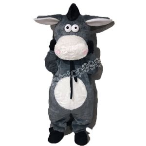 Wysokiej jakości Osioł Mascot Costume Halloween Christmas Cartoon Stroje Posta