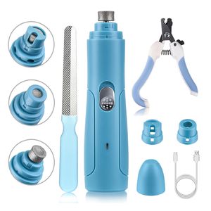 Ferramentas profissionais de limpeza de cães Pet Electric Bit Bit Bit Grinder Pets Manicure Tool Set Cat Garra Automática Sharpner Cats Clipper de unha cães pregos ZL1210