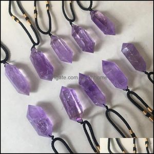 Arts And Crafts Arts Gifts Home Garden Natural Crystal Quartz Jewelry Pendant Necklace Obelisk Wand Healing Stone Drop Delivery 2021 Om9I