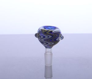 Mischfarben Tabak Zigarre Glasrohr Schüsselhalter Filterhukahn Slide Bong Wasserleitung USA Farbe 14mm19mm