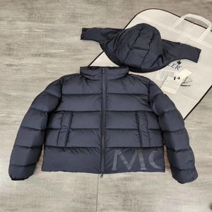 Winter Down Jacket Men Hem Print Detachable Hat Filled With 90% White Duck Down Keep Warm And Leisure Coat Black Jacket 201116