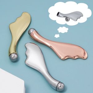 Metal Eye Cream Applicator Gesichtsrollenmassagetzeug, Augenmassage Massage Zauberstab Mädchen Frauen Gesichtsmassagegeräte zur Reduzierung der Schwellung Falten