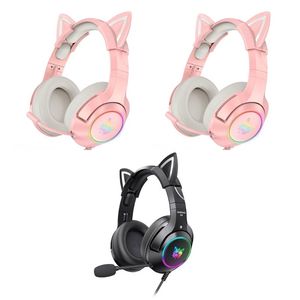 Wholesale usb headset for sale - Group buy Headphones Earphones Gaming Headset Wired PC Game Headphone USB Surround Adjustable Detachable Cat Ears Decoration With Mic Onikuma K9