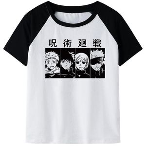 Herren T-Shirts Jujutsu Kaisen Gojo Satoru Anime Print T-Shirt Männer Harajuku Sommermode T-Shirt Manga Grafik T-Shirt Unisex Hip Hop Tops M