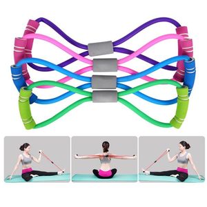 Gym Word Elastic Band Chest Developer Rubber Expander Rope Sports träningsmotstånd Band Fitness Equipment Yoga Training