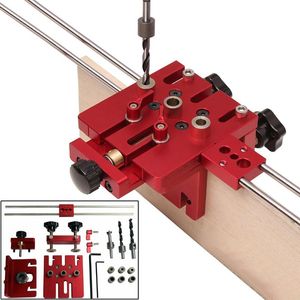 Professionelle Handwerkzeug-Sets, Dübellehre, Holzbearbeitung, 3-in-1-Loch, Bohrer, Stempel, Positionierungshilfe, Locator für Möbel, schnelle Verbindung, DIY-Werkzeug