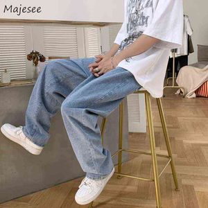 Hip Hop Oversized 3xl Jeans Mens Roupas Solto Chique Moda Harajuku Estilo Coreano Streetwear Lazer Bonito Novo Denim Simples G0104