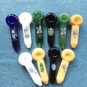Cucumber Hand Pipe 4.8inch Funny Pickle Pyrex Smoking Tobacco Spoon Oil Nail Hand Pipe Thick Colors for Smoking