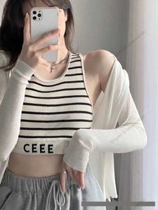 Summer Clothing luxury Tops Tees Knits Striped Letter Stitching Webbing Sports Vest Casual Comfortable Suspender Top Women Ce Vest designer