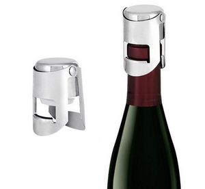Bouchon de vin en acier inoxydable portable scellé sous vide bouchon de bouteille de champagne de vin FY5385 0726