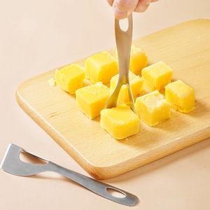 Stainless Steel Butter Cutter Baking Tools Four-corner Slicer Multifunction Wipe Cream Bread Knife Cheese Board Kitchen Gadgets CX220412