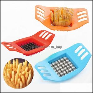 Ferramentas de vegetais de frutas cozinha cozinha bar home home jardim aço inoxidável cortador de batata francês Fry Cutters veg dhhz6