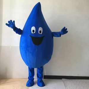 Blue water drop Mascot Costume High quality Cartoon Anime theme character Christmas Carnival Costumes Adults Size Birthday Party Outdoor Outfit