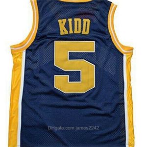 Nikivip Mens Vintage California Golden Bear Jason Kidd College #5 Basketball Jersey Navy Blue Stitched Jerseys Custom Any Name Number Size 2XS-4XL