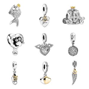 Yeni trend 925 Sterlling Gümüş Köpüklü Pençe Baskı Kalp Bebek Ayakkabı Charm Fit Orijinal Pandora Charm Bilezik Boncuk Takı Yapımı