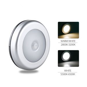 Topoch - Confezione da 3 luci notturne a LED wireless con sensore di movimento, luci da armadio a batteria, illuminazione adesiva per armadi da cucina, gradini per scale