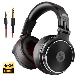 Studio Pro DJ kulaklık kulak 50mm sürücüler Hifi kablolu kulaklık profesyonel monitör DJ kulaklık ile telefon için mikrofon