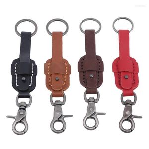 Keychains Men Keychain Leather Car Metal Portable Multifunctional Tool Styling Decor Miri22