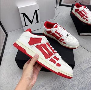 Designer Ami Casual Shoes Men Low Cut Fashion Spring Sneakers High Cut Leather Decal Shoes Women's Bandanna Eva Intersole Ri