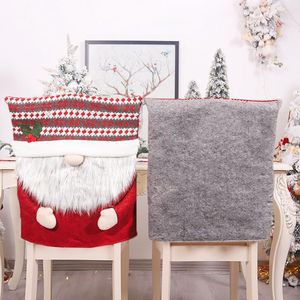 Chair Covers Christmas Decoration Cover Faceless Elderly Print Stool Stretch Home Dining Room Slipcover Kitchen Seats CoverChair