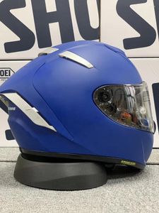 Capacetes de motocicleta aprovou o capacete de face completa Motorcross azul fosco casco Casco Safety adult helmetmotorcycle