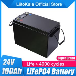 LIITOKALA 24V 100AH ​​LIFEPO4 بطارية عربة غولف للطاقة الشمسية حزمة بطارية رافعة شوكية للماء، العاكس، النظام الشمسي، محرك بحرية