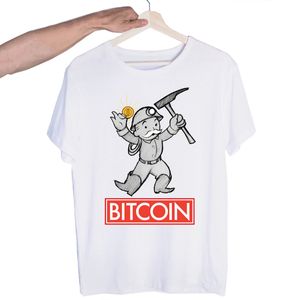 Bitcoin Original Graphic Tshirts Funny Bitcoin Miners Print Tee Summer Fashion Casual Women Men Tshirt Anpassade produkter 220609
