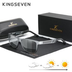 Kingseven pochromische Sonnenbrille für Männer Frauen Chamäleon -Linsen Männliche Brillen Retro Aluminium Hochqualität Gafas d Sol 220511