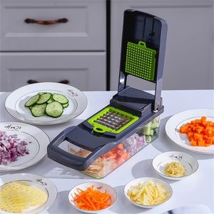 Multi funkcjonalne owoce warzywne narzędzie Ziemnica Masher Ricer Ricer Mandoline Slicker CutterCarrot Shredder Grater Tools Kitchen Narzędzia 210318