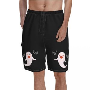 Men's Shorts Genshin Impact Hu Tao Board Namecard Papilio Charontis Hutao Beach Short Pants Elastic Waist Funny Print Swim TrunksMen's