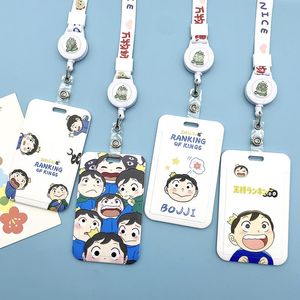 Card Holders Cartoon Boy Slider Retractable With Cover Student ID Bus Protective Sleeve Bank HolderCard