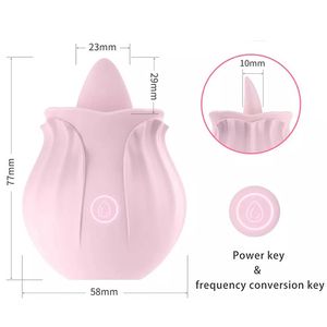 Rose Shape Vagina Sucking Vibrator Intimate Good Nipple Sucker Oral Licking Clitoris Stimulation Powerful adult Sex Toys for Women