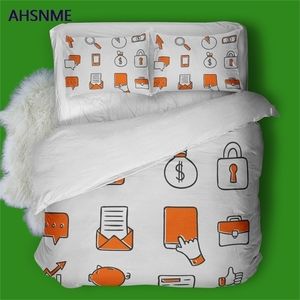 AHSNME Colore semplice Set copripiumino nero bianco Set biancheria da letto in poliestere personalizza lo stile del colore del set copripiumino Super King Size 220616