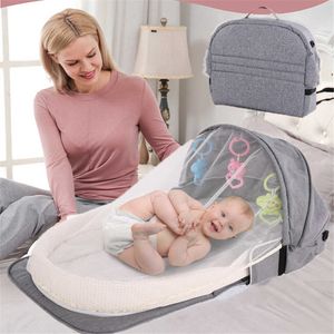 Baby Kid 0-12 Bed Månader för nyfödd skydd Mygg Net Portable Bassinet Baby foldble Breating Spädbarn Sovkorg