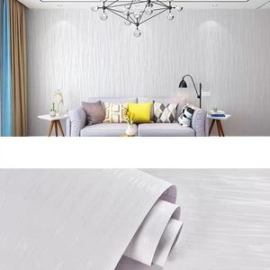 Wallpapers moderne verticale streep wallpaper 3D reliëf flocking pvc muurpapier voor woonkamer slaapkamer achtergrond huisdecoratie