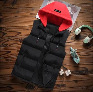 Vest Men's Doudoune Sans Manche Men Winter Down Waistcoat With Detachable Hood Male Sleeveless Jacket Overcoats