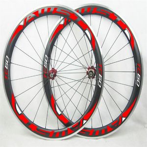 Wholesale alloy wheels for sale - Group buy Original AWST TC60 mm alloy surface braking carbon bike wheels V brake bicycle carbon wheels mm C clincher wheels red decal279L