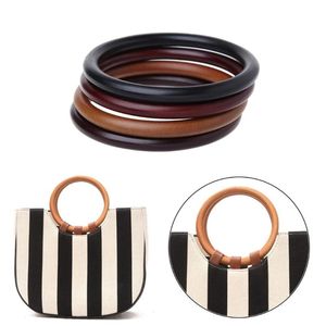 Hooks & Rails Round Wooden Handle For Handmade Handbag DIY Tote Purse Frame Making Bag HangerHooks