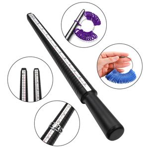 Professionelle Ringmaße Stick Sizer UK US Mandrel Stick Gauge Fingerringe messen Gürtel für DIY Modeschmuck Messwerkzeuge Set