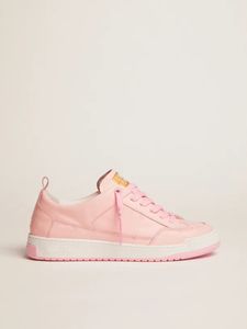 Designer Golden Italy Couples Casual Shoes Luxury Top Version Yeah Sneakers In Pale Pink Leather Italian äkta små smutsiga skor full avancerad förpackning